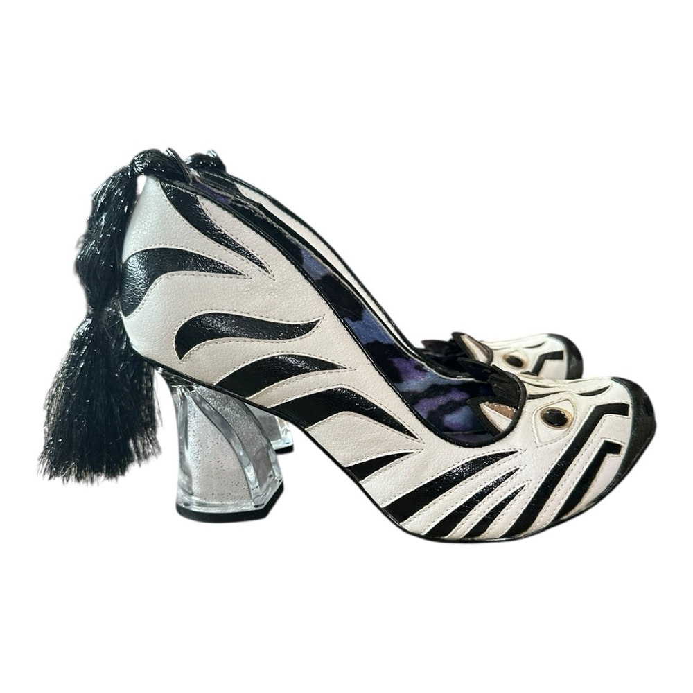 Irregular Choice Funky Zebra Chunky Heels